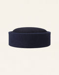 Oscar Pillbox Hat Navy Burel (Handmade)