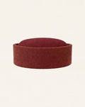 Oscar Pillbox Hat Granate Burel (Handmade)