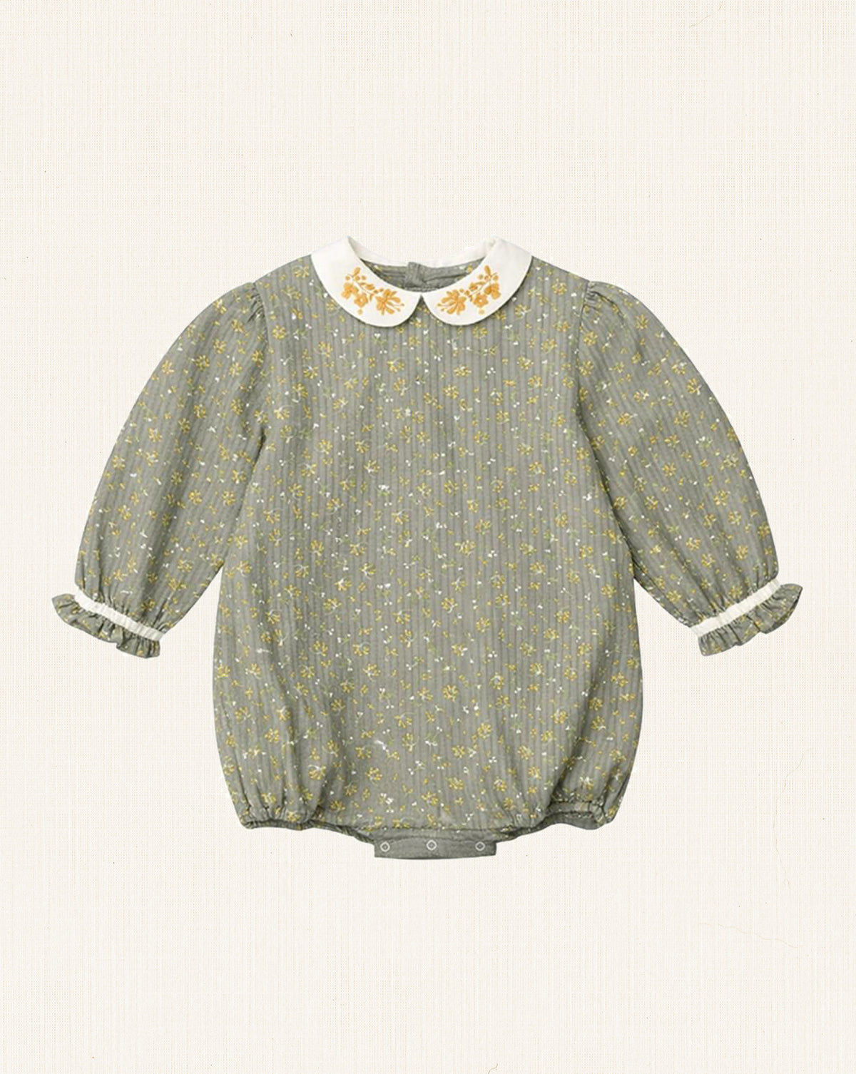 Lara Romper Green Flowers