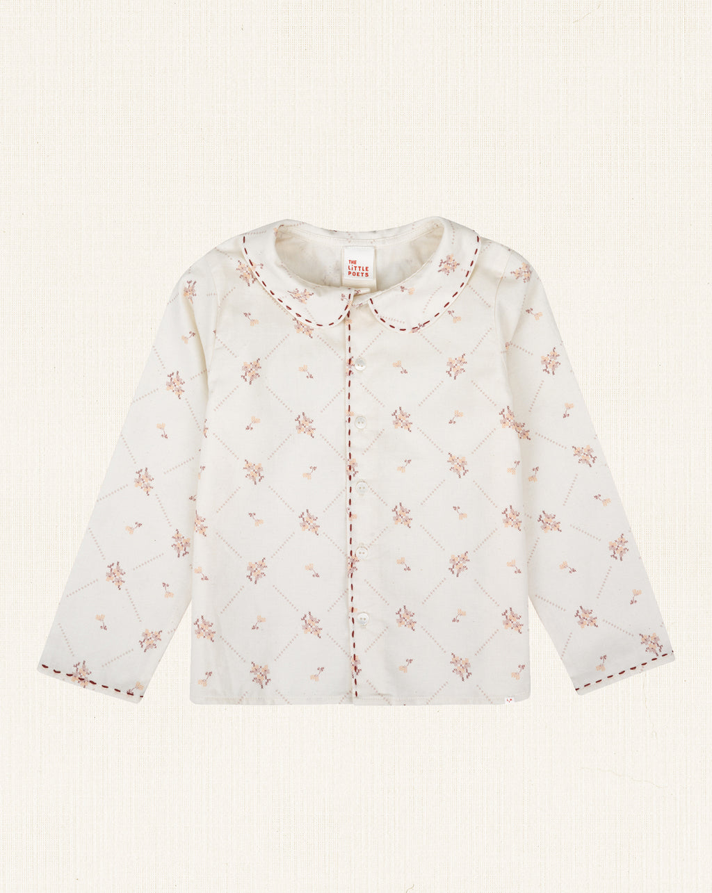 Lorena Shirt with Handmade Detail Flowered Rose
