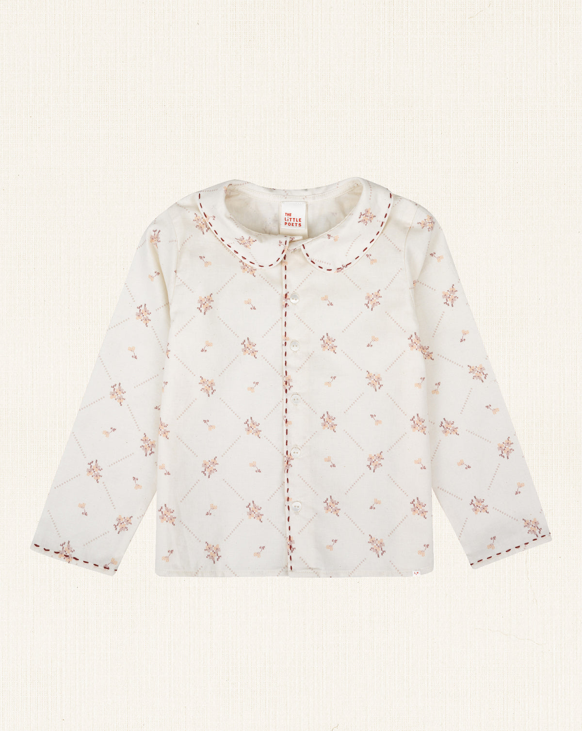 Lorena Shirt with Handmade Detail Flowered Rose