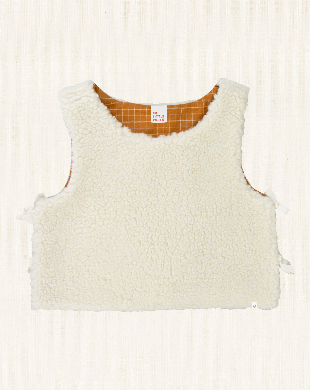 Louise Reversible Sherpa Vest Ecru