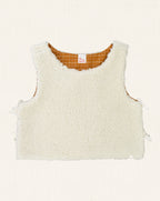 Louise Reversible Sherpa Vest Ecru