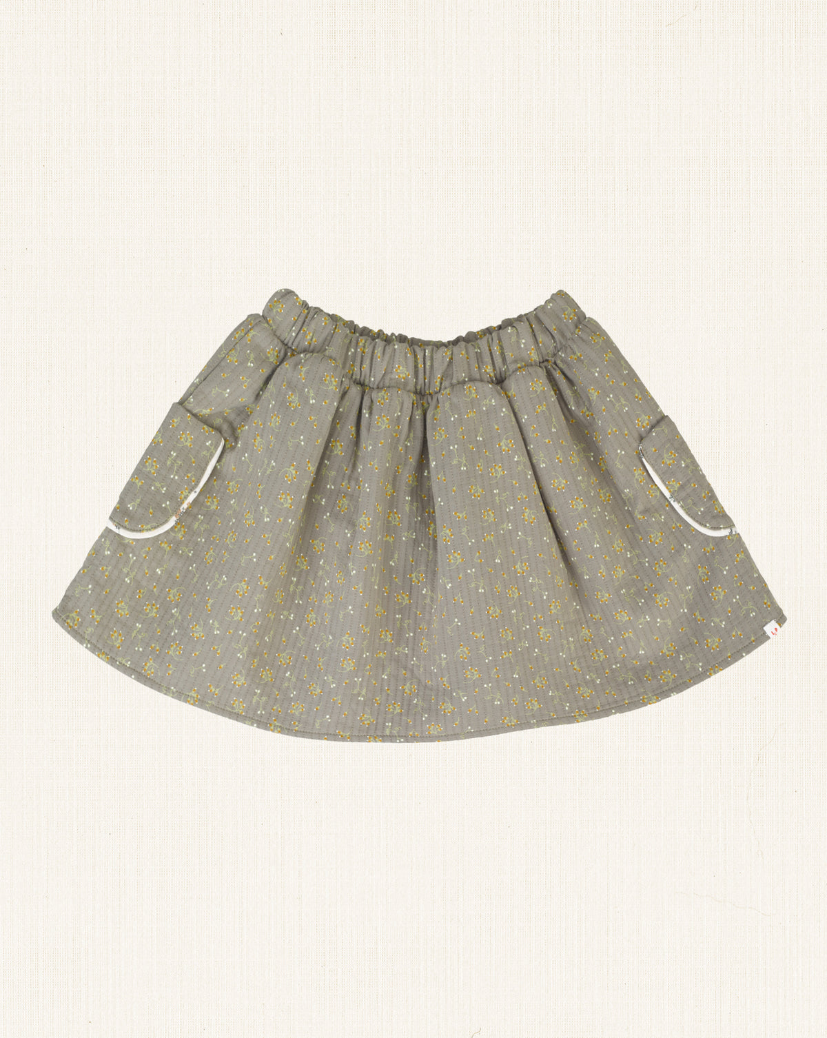 Mia Mini Skirt Green Flowers