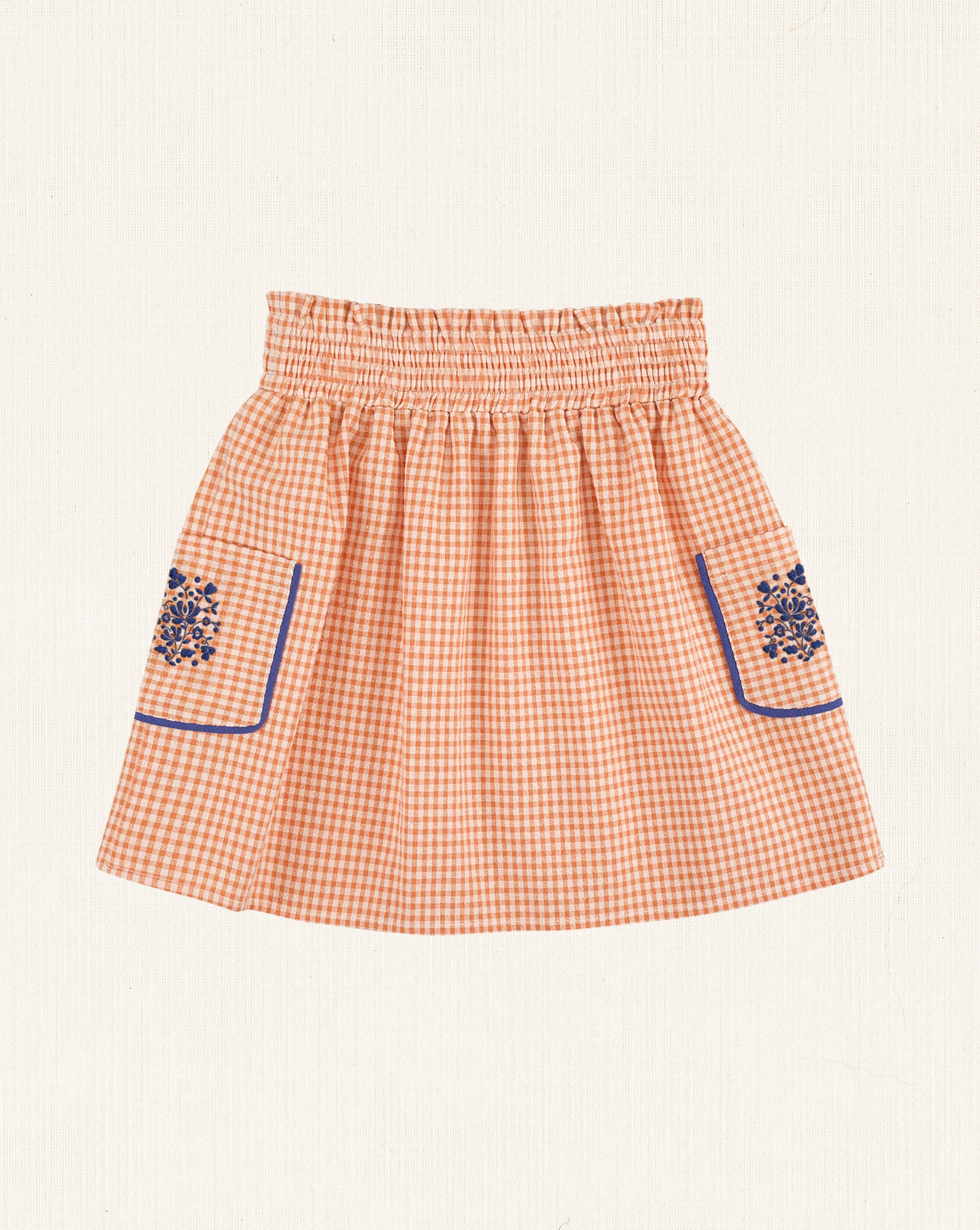 Mia Short Skirt - Vichy Carrot
