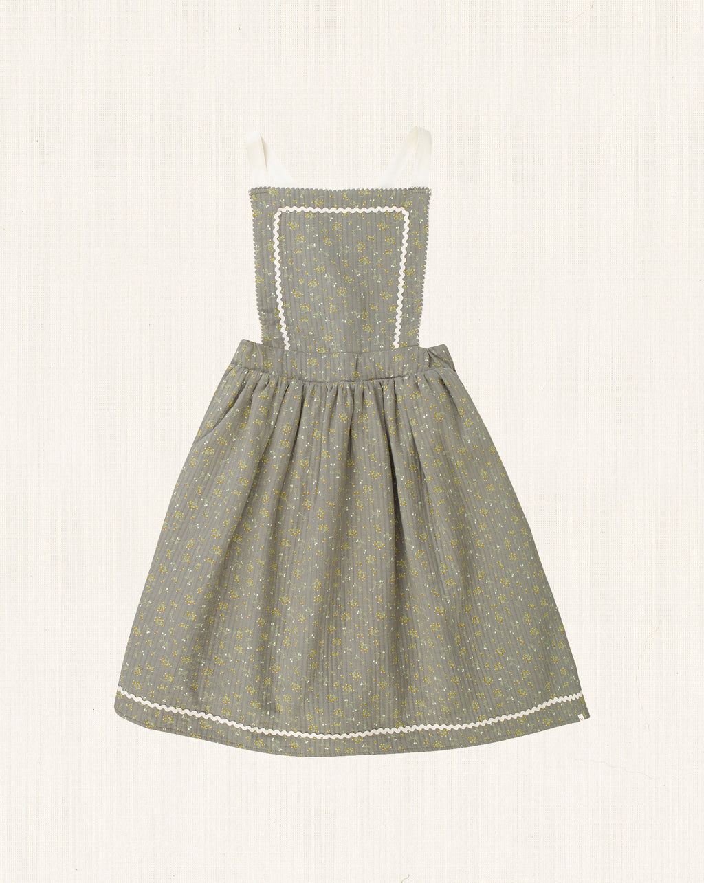 Mimi Midi Dress Green Flowers