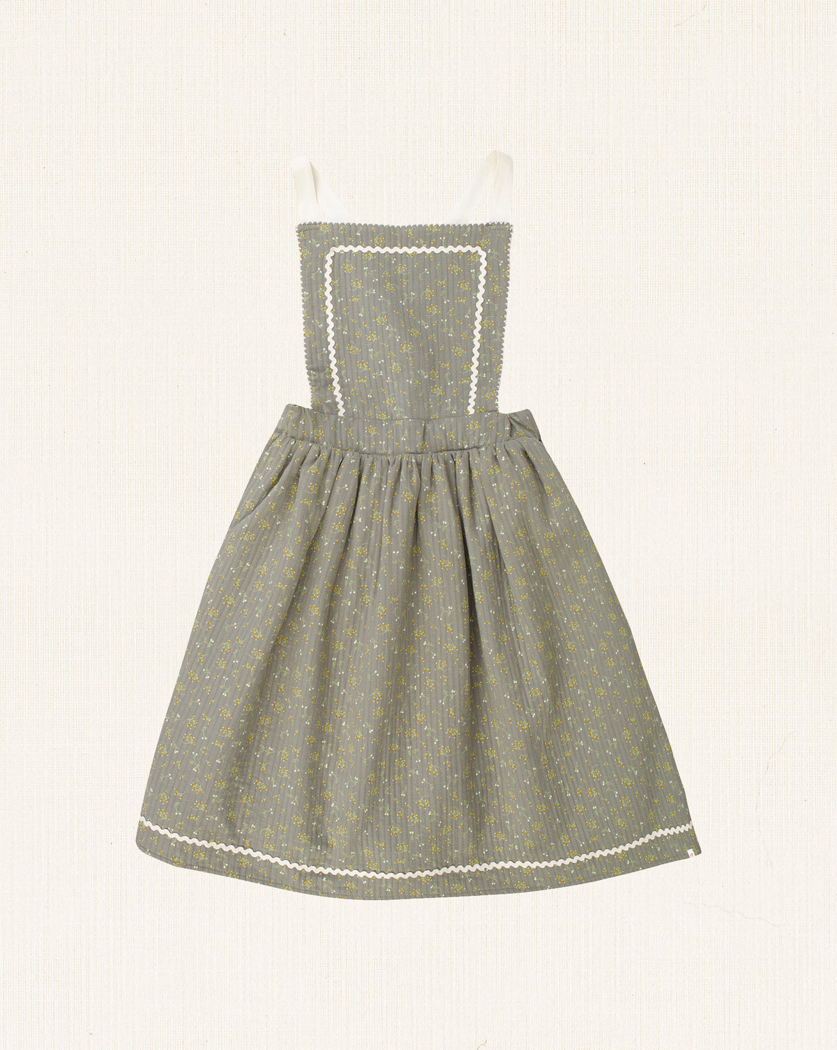 Mimi Midi Dress Green Flowers