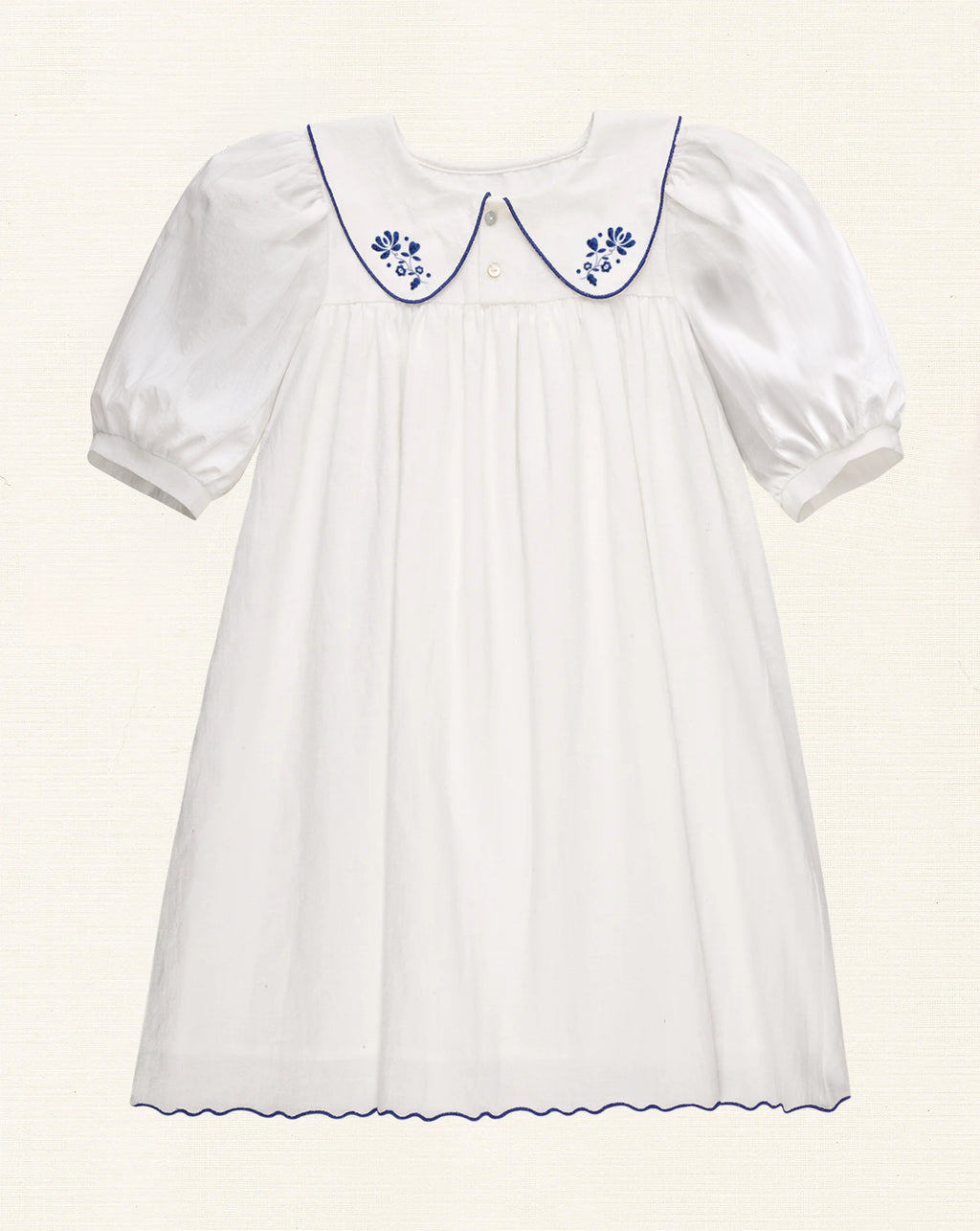 Sophia Dress 3/4 Sleeves - Ecru