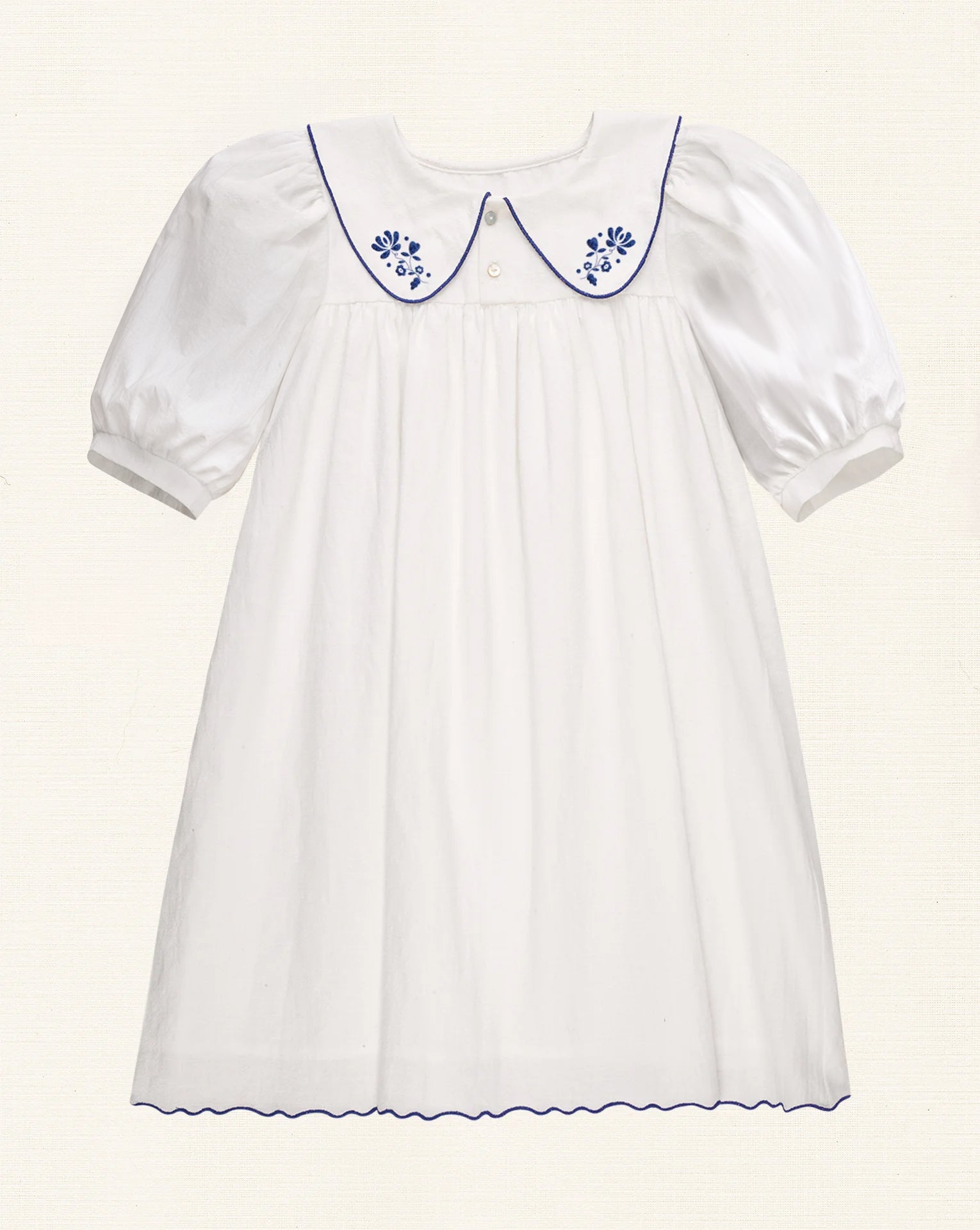 Sophia Dress 3/4 Sleeves - Ecru