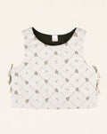 Louise Reversible Vest Flowered Green