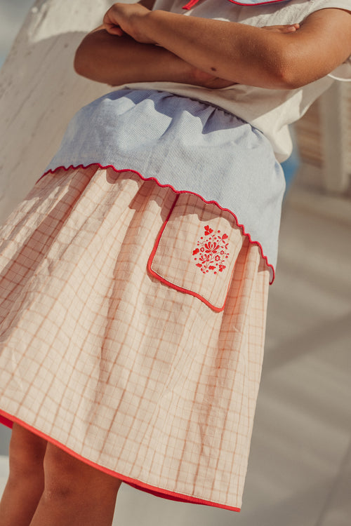 Amália Skirt - Vichy Rose