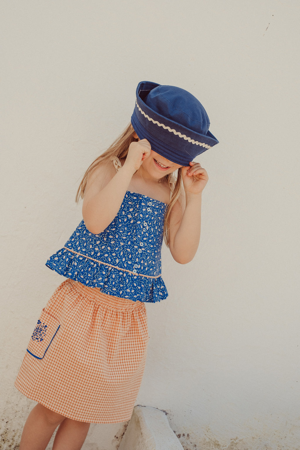 Mia Short Skirt - Vichy Carrot