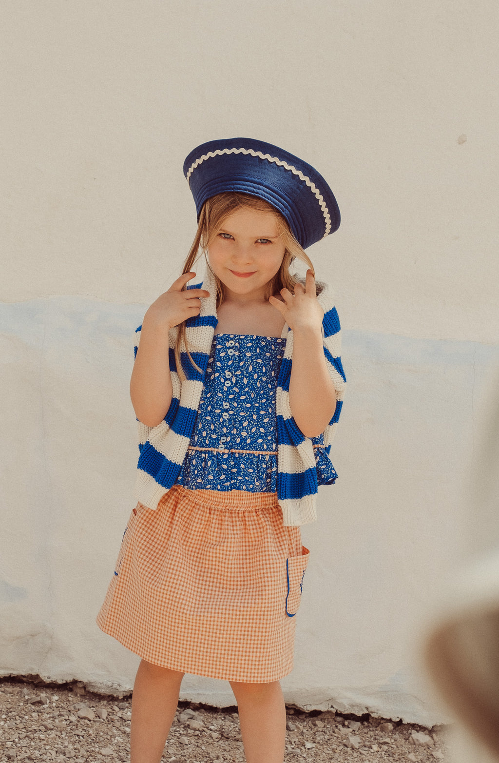 Mia Short Skirt - Vichy Carrot