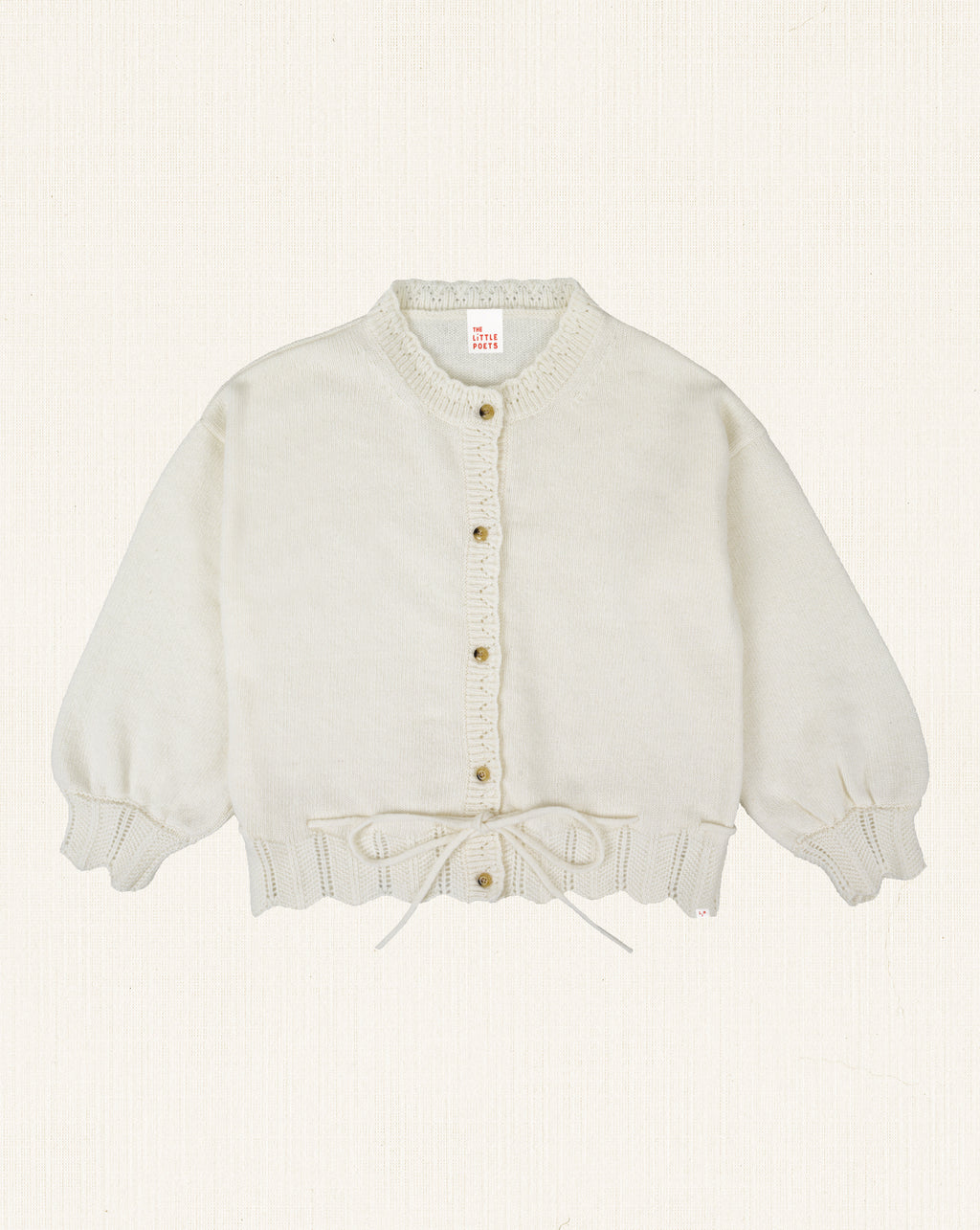 Cloe Fine Wool Cardigan Ecru