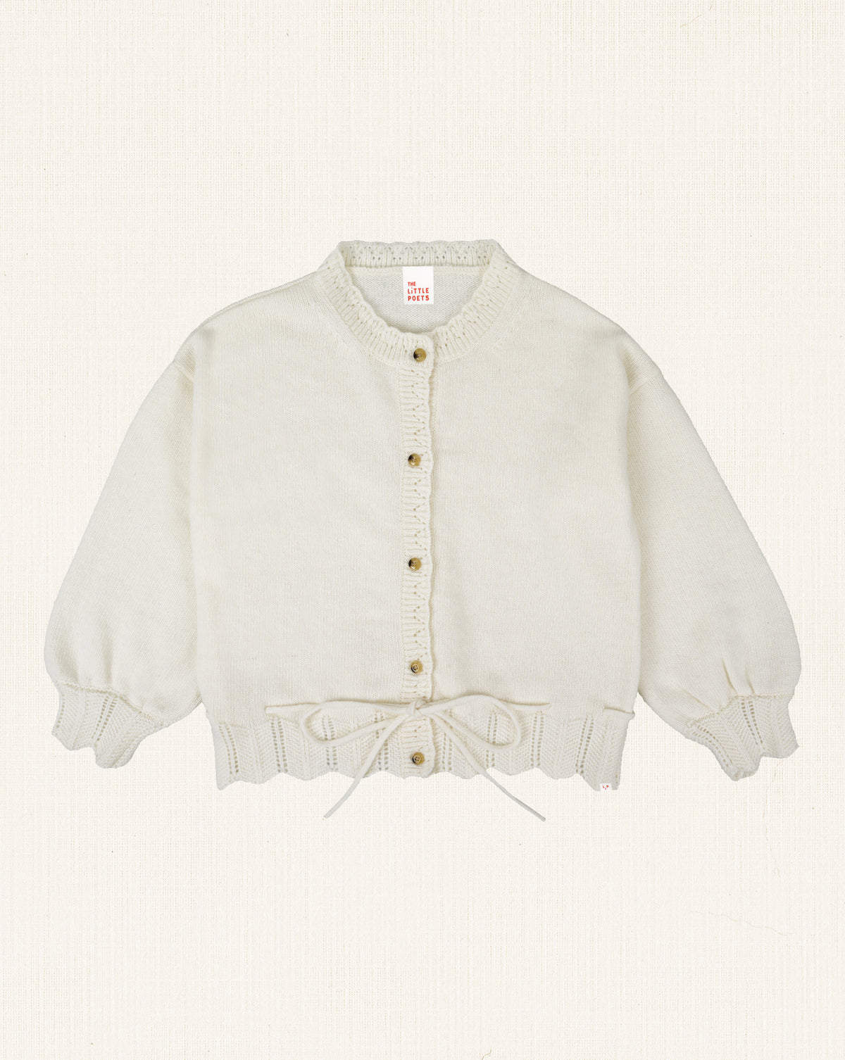 Cloe Fine Wool Cardigan Ecru